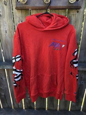 chrome hearts matty boy sadistic lipstick hoodie red